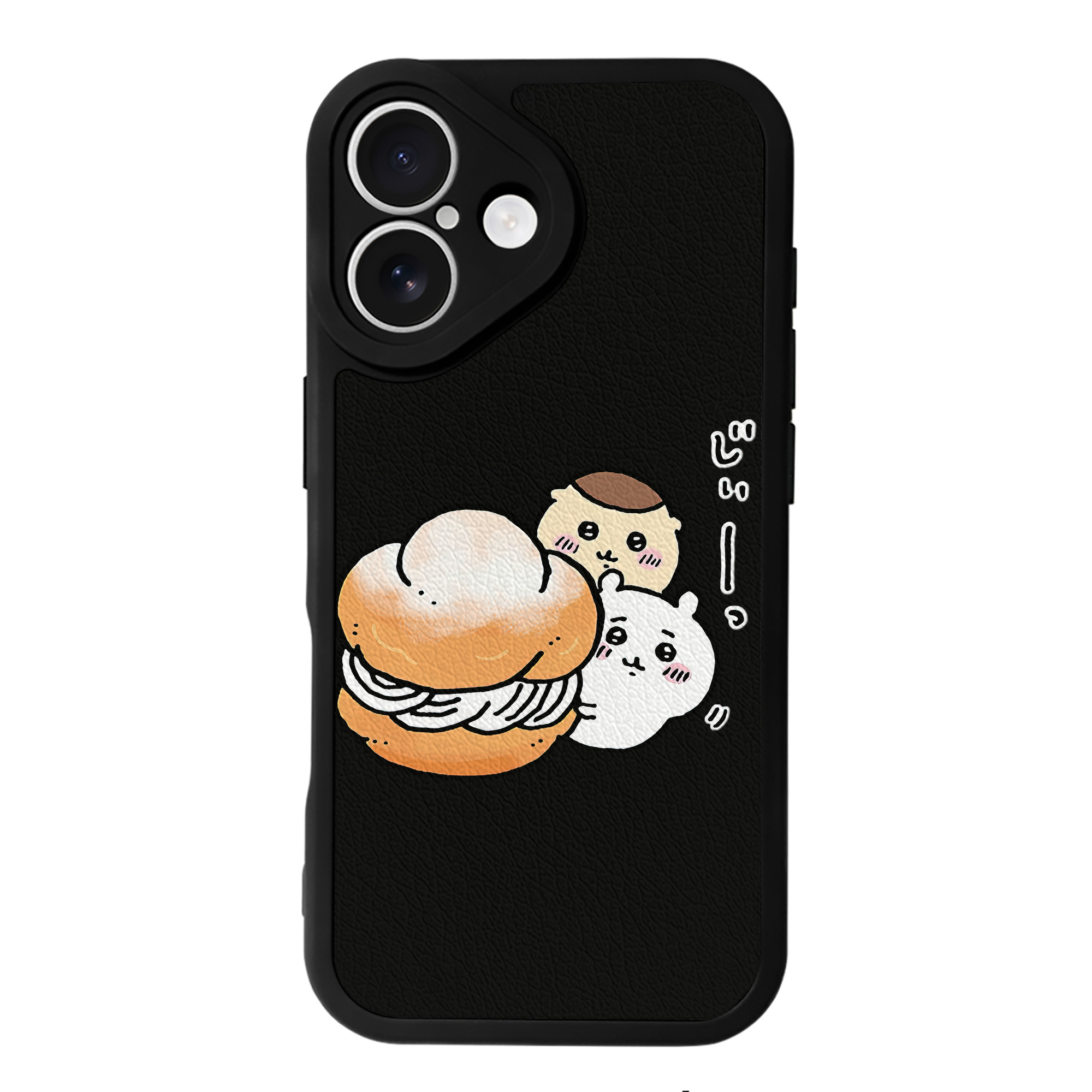 （画像用） ちいかわ くりまんじゅう Chii-kawa kuri manjū 【iPhone 16シリーズ対応】シリコンスマホケース（レザー調） 材質：シリコン